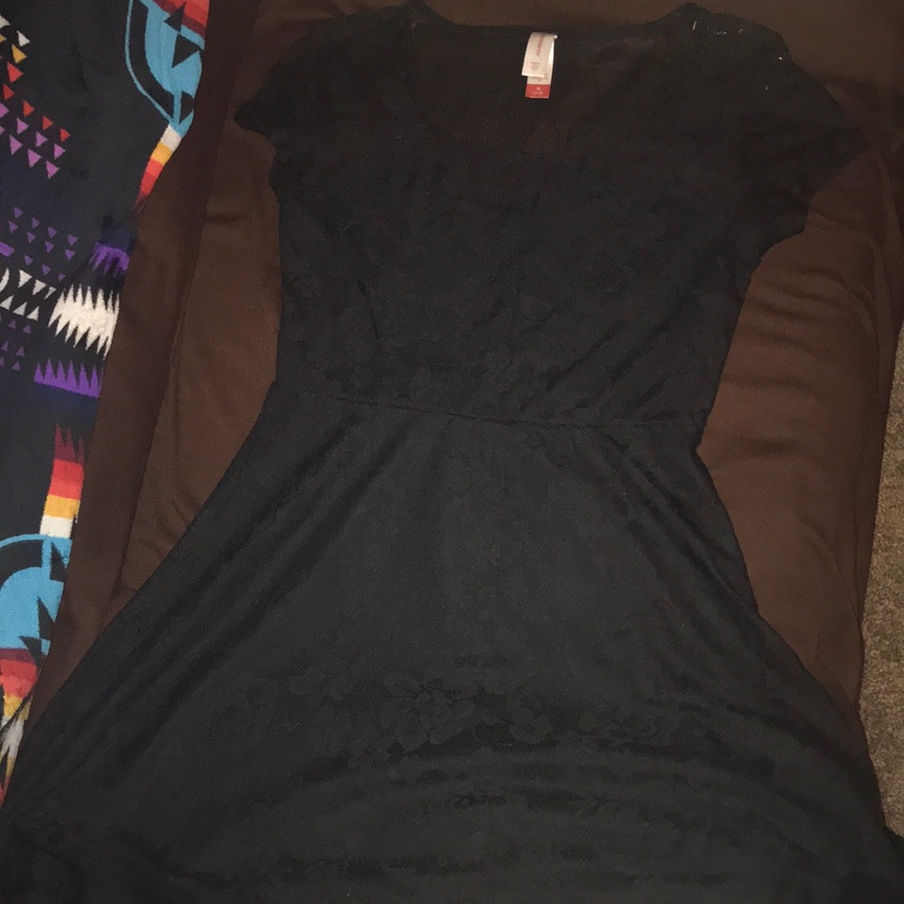 Medium black lace dress goth Lolita skate